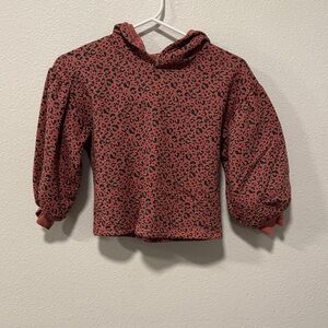 Cotton On Girls' Dusty Rose Leopard Print Hoodie